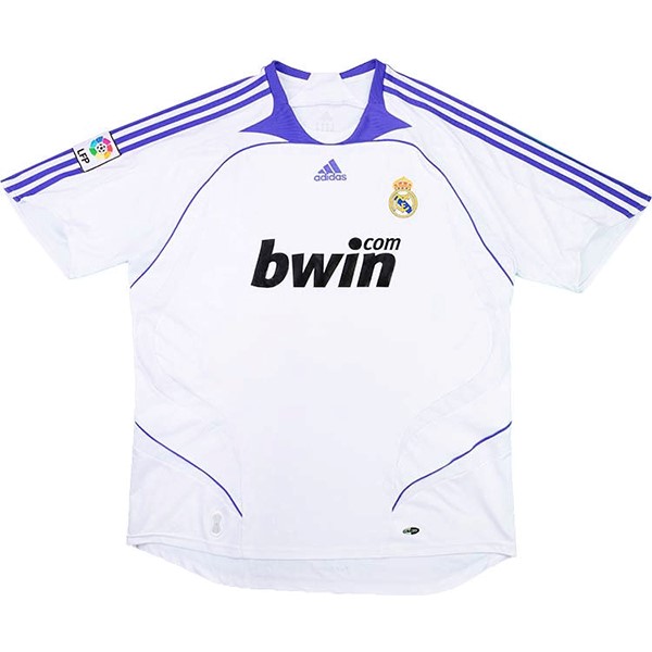 Tailandia Camiseta Real Madrid 1ª Kit Retro 2007 2008 Blanco